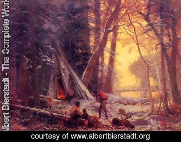 Albert Bierstadt - Moose Hunters' Camp
