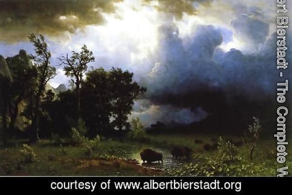 Albert Bierstadt - Buffalo Trail (or The Impending Storm)