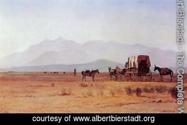 Albert Bierstadt - Surveyor's Wagon in the Rockies
