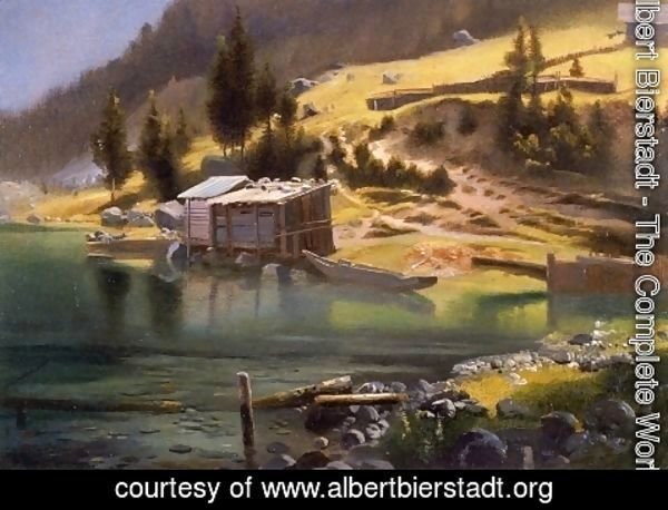 Albert Bierstadt - Fishing and Hunting Camp, Loring, Alaska