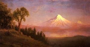 Albert Bierstadt - Mount St. Helens, Columbia River, Oregon