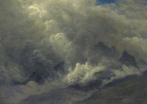 Albert Bierstadt - Study of Clouds and Mist