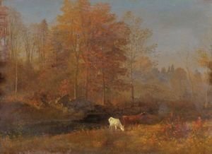Albert Bierstadt - Landscape With Cows 2
