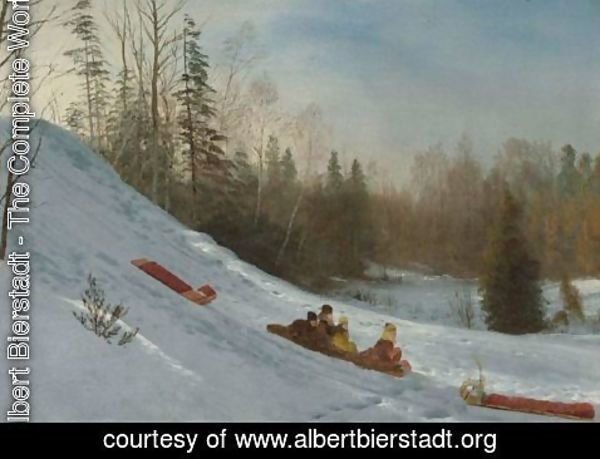 Albert Bierstadt - Tobogganing