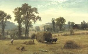 Albert Bierstadt - Gathering Hay, New Hampshire