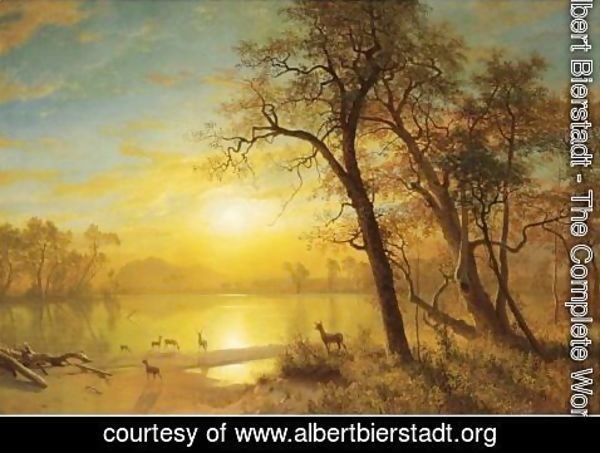Albert Bierstadt - Mountain Lake 3