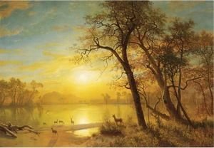 Albert Bierstadt - Mountain Lake 3