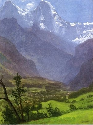 Albert Bierstadt - Twin Peaks, Rockies