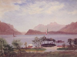 Albert Bierstadt - Italian Lake Scene