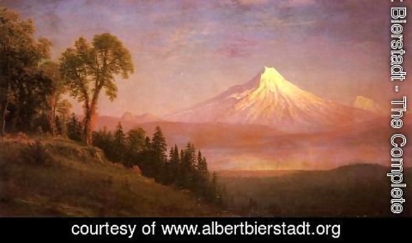 Albert Bierstadt - Mount St  Helens  Columbia River  Oregon