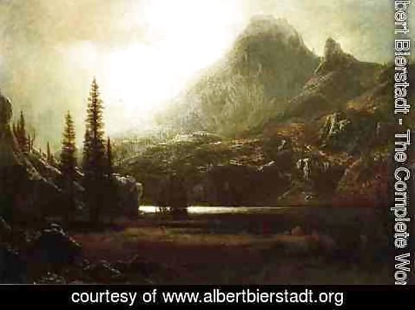Albert Bierstadt - By A Mountain Lake