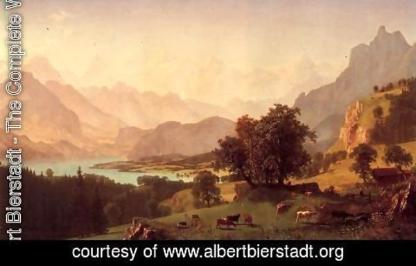 Albert Bierstadt - Bernese Alps  As Seen Near Kusmach