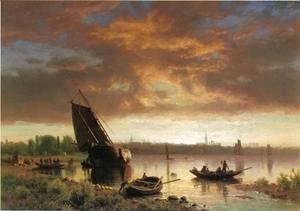 Albert Bierstadt - Harbor Scene
