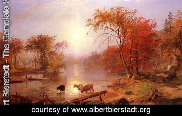 Albert Bierstadt - Indian Summer   Hudson River