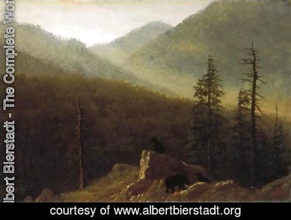 Albert Bierstadt - Bears In The Wilderness