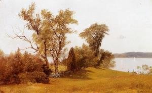 Albert Bierstadt - Sailboats On The Hudson At Irvington