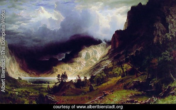 Storm in the Rocky Mountains, Mt. Rosalie, published 1869