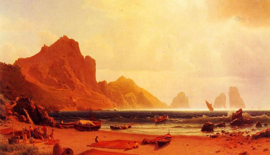 The Marina Piccdola, Capri by Albert Bierstadt