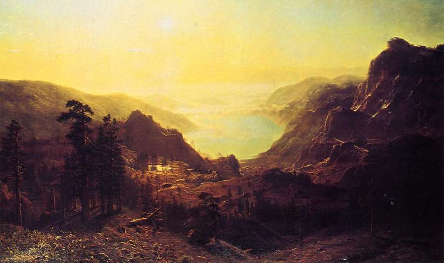 View of Donner Lake, California by Albert Bierstadt
