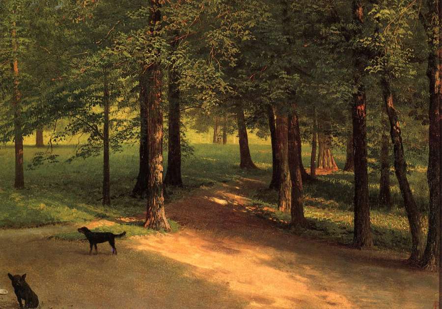 Irvington Woods by Albert Bierstadt