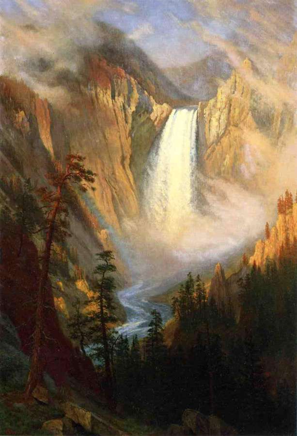 Yellowstone Falls by Albert Bierstadt