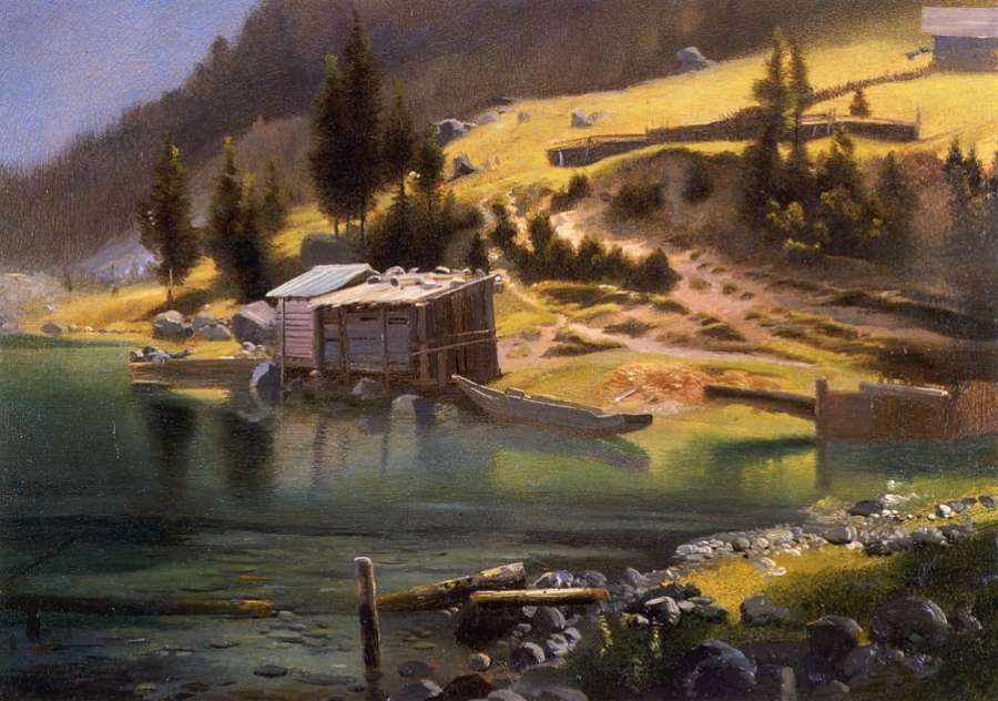 Fishing and Hunting Camp, Loring, Alaska by Albert Bierstadt
