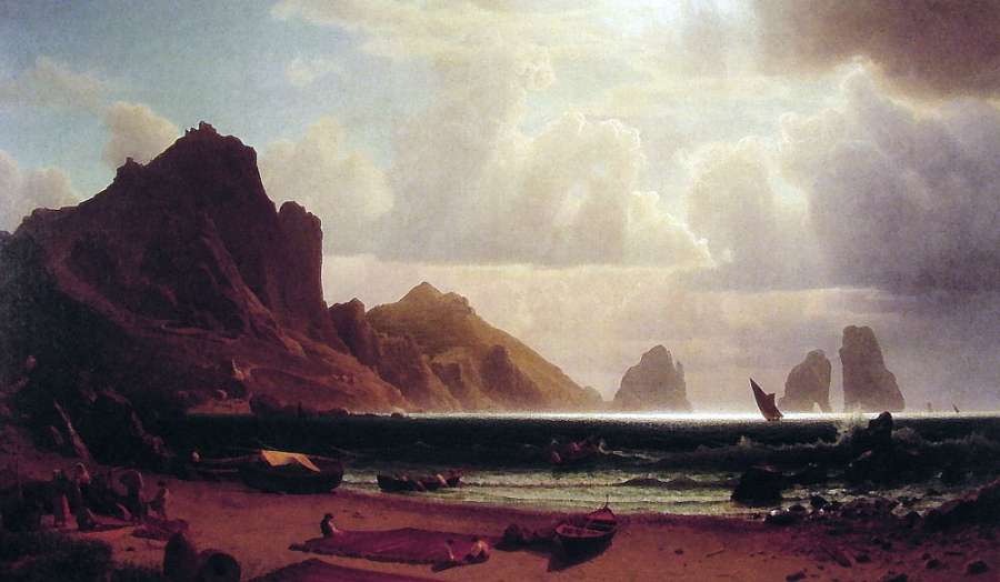 The Marina Piccola, Capri by Albert Bierstadt