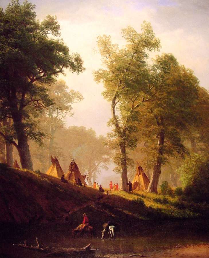 The Wolf River, Kansas by Albert Bierstadt