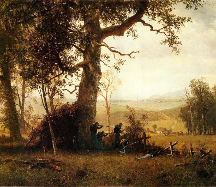 Guerilla Warfare (also known as Picket Duty in Virginia) by Albert Bierstadt