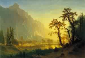 Sunrise Yosemite Valley by Albert Bierstadt