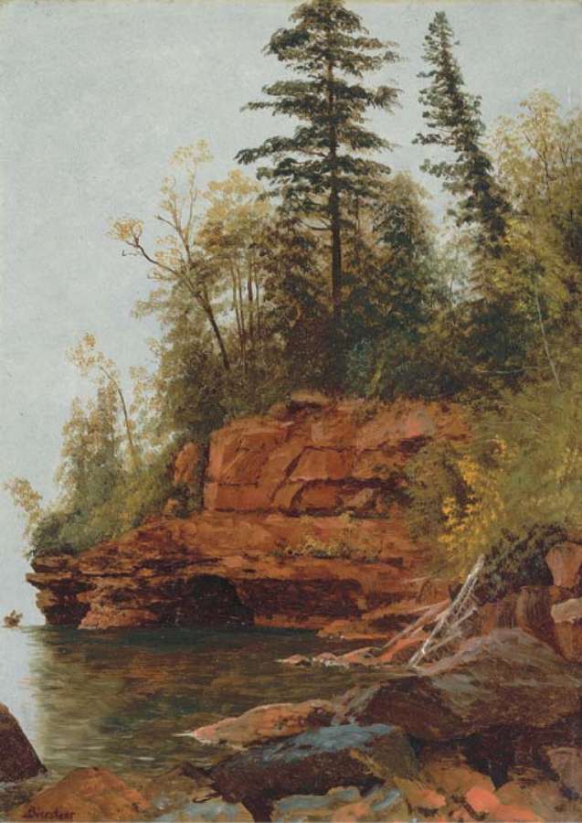 A Rocky Cove by Albert Bierstadt