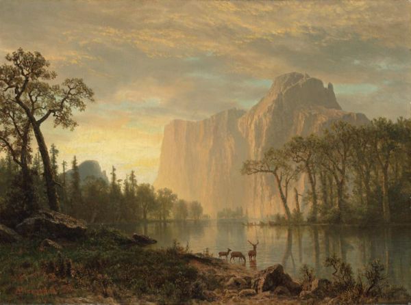 El Capitan, Yosemite by Albert Bierstadt