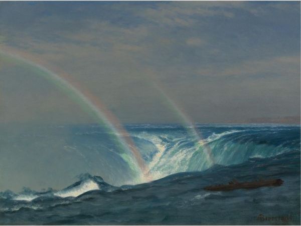 Home Of The Rainbow, Horseshoe Falls, Niagara by Albert Bierstadt