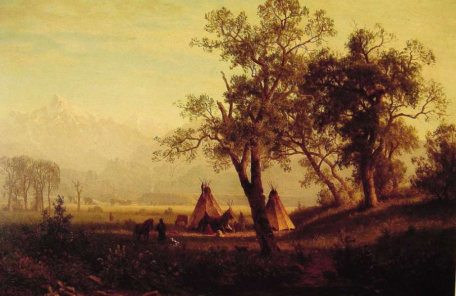 Wind River Mountains Nebraska Territory by Albert Bierstadt