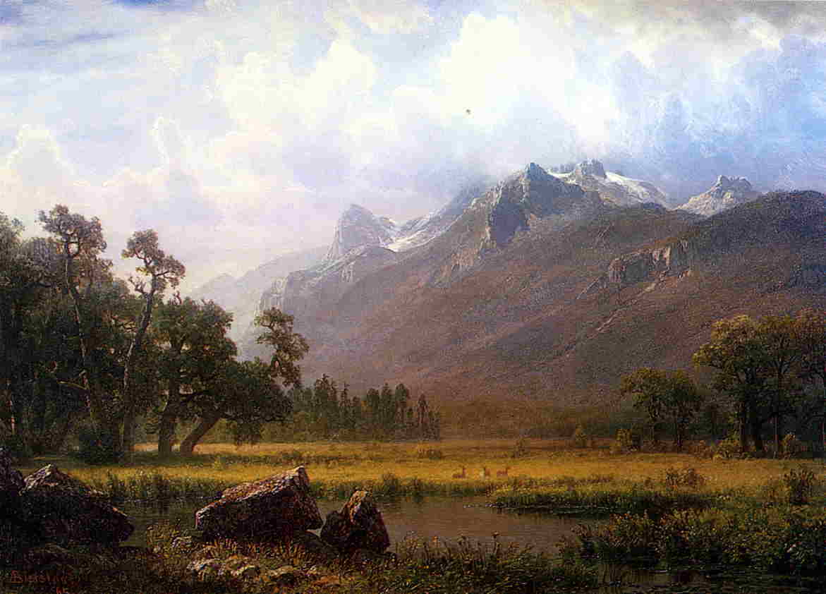 The Sierras Near Lake Tahoe California by Albert Bierstadt
