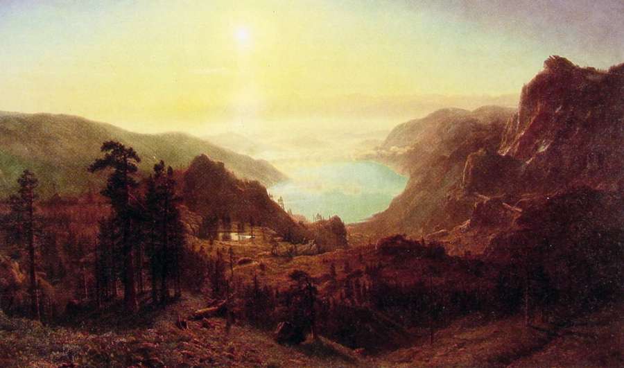 Donner Lake From The Summit by Albert Bierstadt