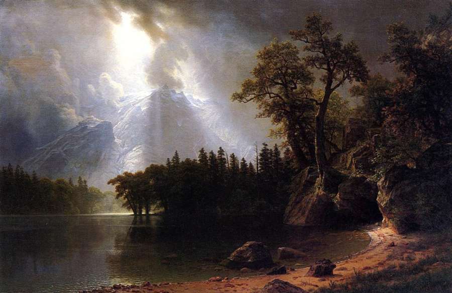 Passing Storm Over The Sierra Nevada by Albert Bierstadt