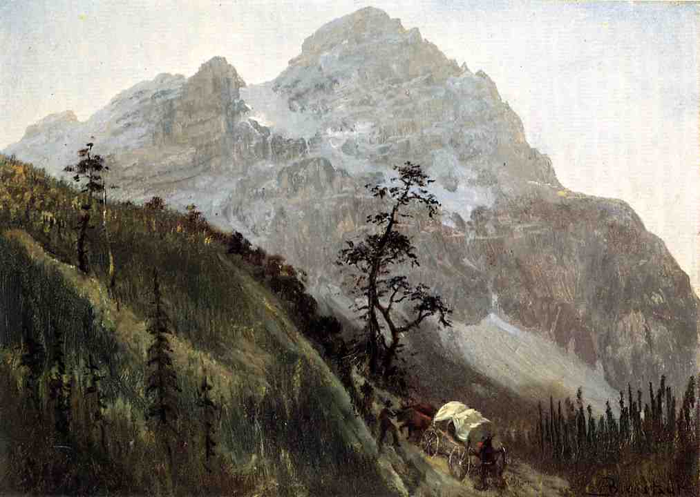 Western Trail  The Rockies by Albert Bierstadt