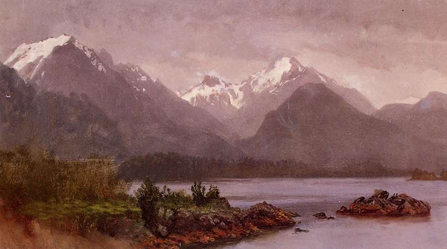 The Grand Tetons  Wyoming by Albert Bierstadt