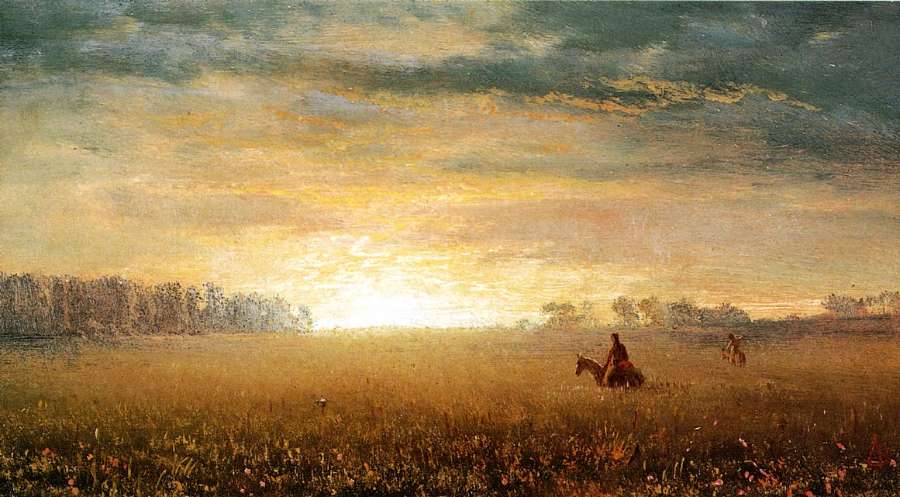 Sunset Of The Prairies by Albert Bierstadt