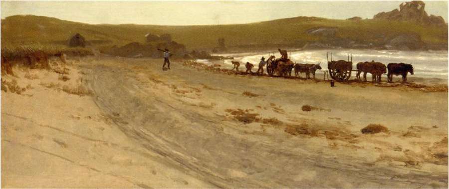 Seaweed Harvesting by Albert Bierstadt