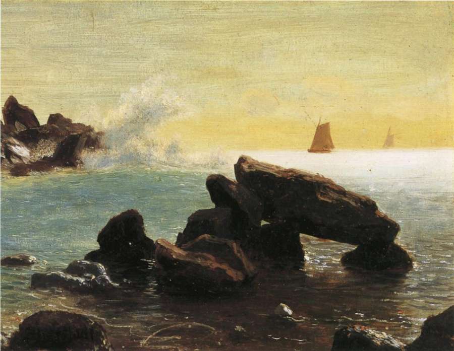 Farralon Islands  California by Albert Bierstadt