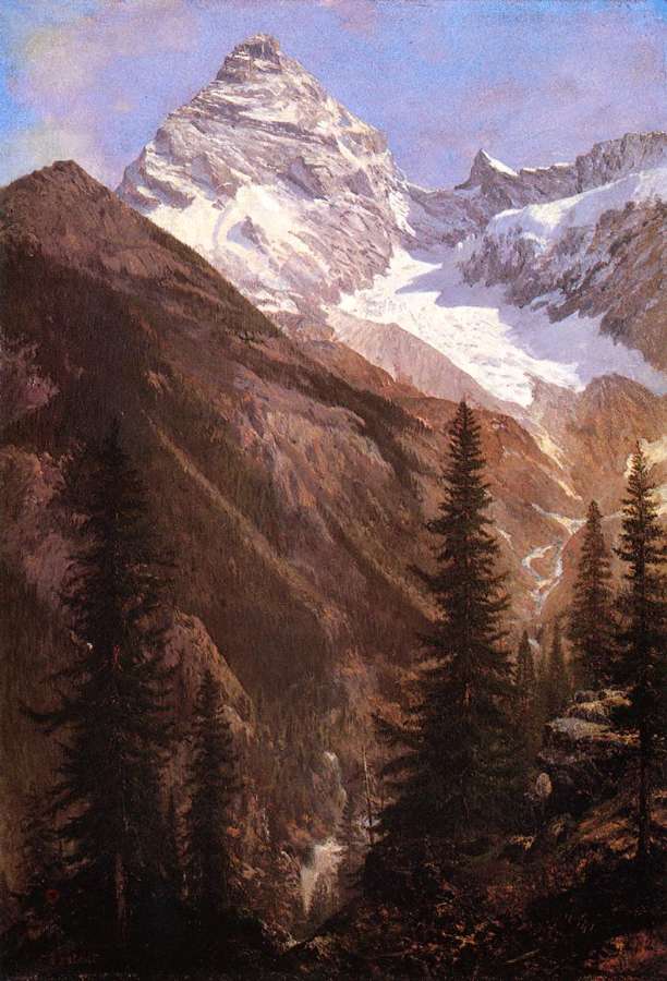 Canadian Rockies  Asulkan Glacier by Albert Bierstadt