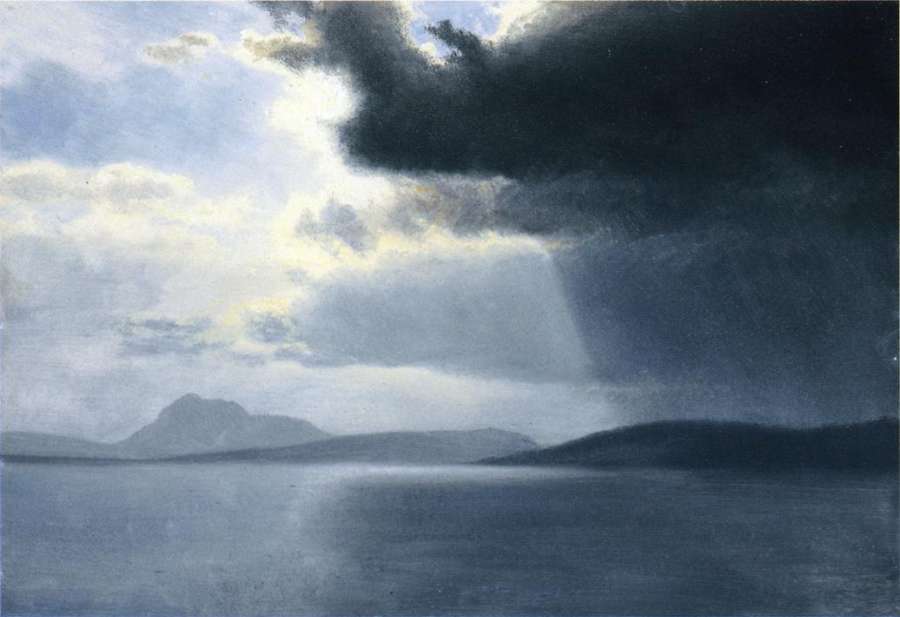 Approaching Thunderstorm On The Hudson River by Albert Bierstadt