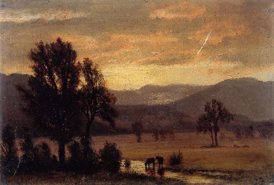 Landscape With Cattle by Albert Bierstadt