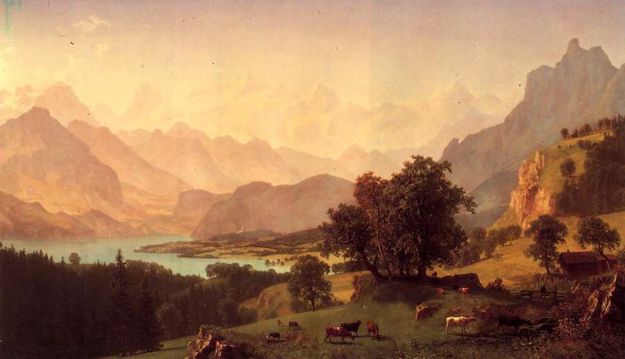 Bernese Alps  As Seen Near Kusmach by Albert Bierstadt