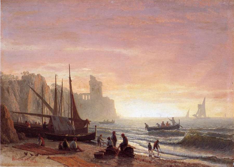 The Fishing Fleet by Albert Bierstadt