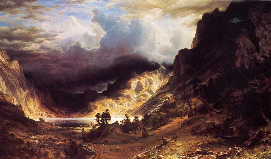 A Storm In The Rocky Mountains Mr Rosalie by Albert Bierstadt