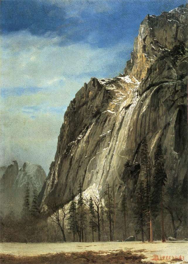 Cathedral Rocks  A Yosemite View by Albert Bierstadt