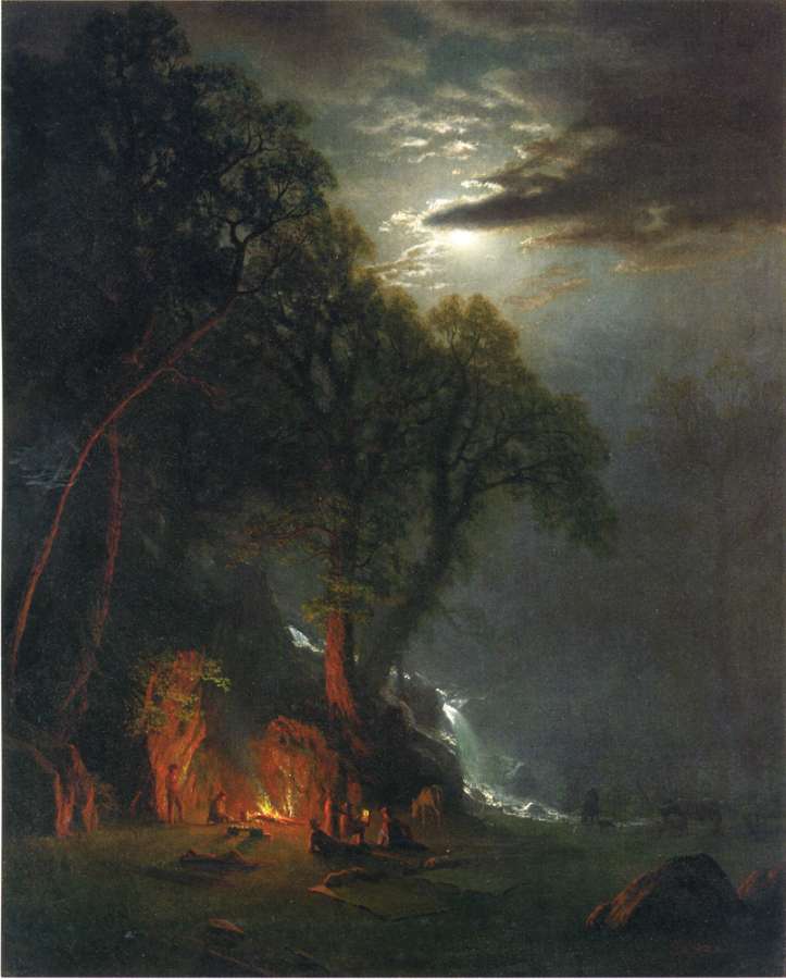 Campfire Site  Yosemite by Albert Bierstadt
